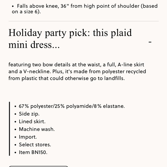 J.Crew V-neck taffeta mini dress in Stewart tartan - Picture 7 of 9